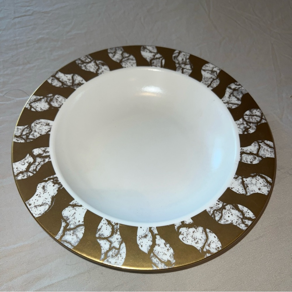 Michael Wainwright Tempio Luna Gold Pasta Soup Bowl 9" New Replacement USA